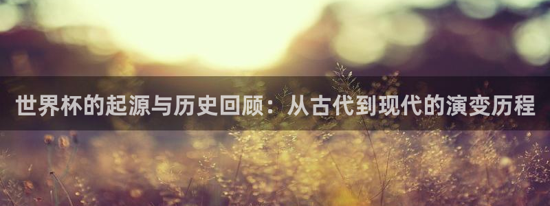世界杯决赛圈球队：世界杯的起源与历史回顾：从古代到现代的演变历程