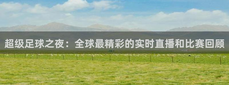 2026世界杯预选赛：超级足球之夜：全球最精彩的实时直播和比赛回顾